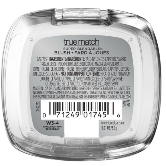 L'Oreal True Match Super-Blendable Blush - W3-4 Barely Blushing - Picture 2 of 10